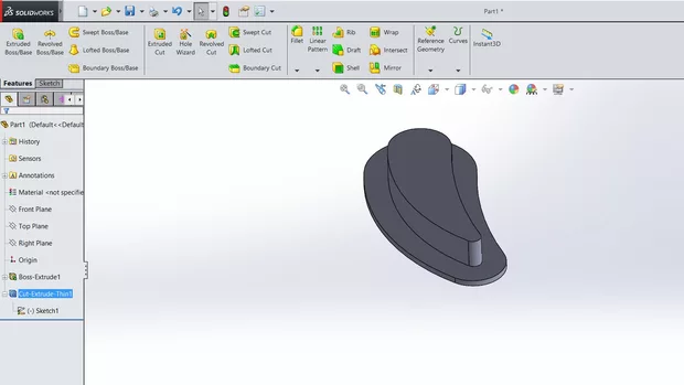Екранна снимка към: Как да продължа с Екструд частта
