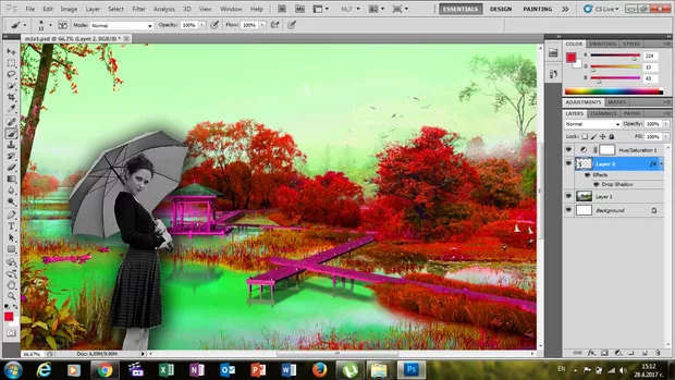 Екранна снимка към: Как ми се е получило изображението от упражнението?