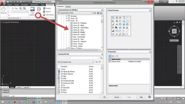 Екранна снимка към: защо нямам прозорчета за отметка в customize user interface