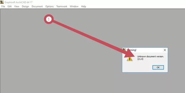 Екранна снимка към: Защо не мога да отворя учебните файлове към archicad? Може ли да сложите файлове в по-ниска версия?