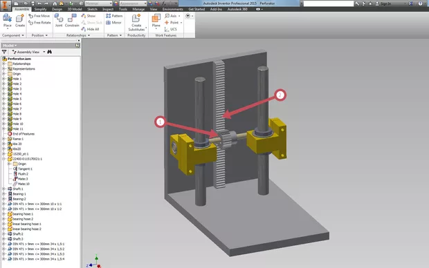 Екранна снимка към: как да накарам зъбното колело да се завърта само на 90 градуса