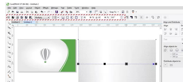 Екранна снимка към: Как се изваждат допълнителни опции към Interactive Fill и Transparency във версия Х6?