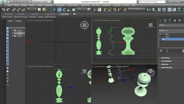Екранна снимка към: Защо при прилагане на модификатора ''lathe" и ръчно нагласяне по оста "х" ,фигурата не може да се затвори изцяло?!