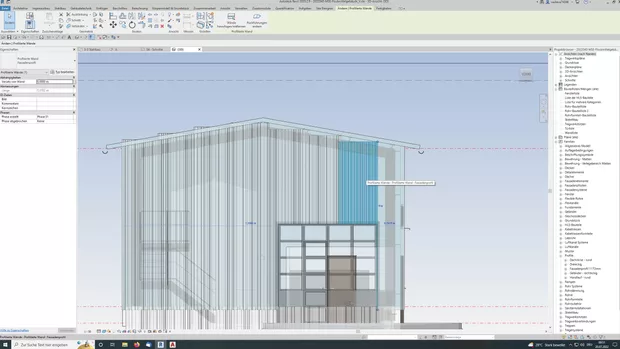 Екранна снимка към: Как да свържа фасадата на стена към покрива? <br>