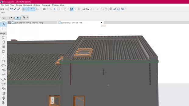 Екранна снимка към: Защо краят на стената не съвпада с крайната точка на нейната референтна линия?