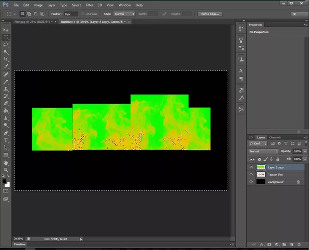 Екранна снимка към: Защо при мен не се получава изтриването в зеления канал на слоя?