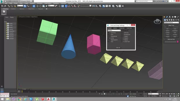 Екранна снимка към: Бихте ли ме насочили, защо след затваряне на прозореца Settings, не мога да видя активни точките за захващане на обекта?