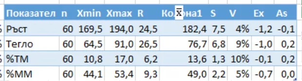 Екранна снимка към: Как може да се постави знак за средна стойност в заглавния ред на обобщена таблица?