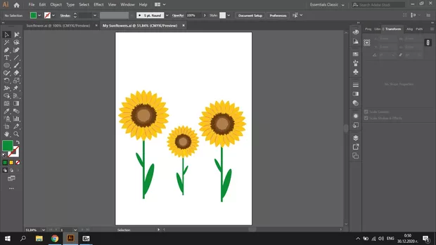 Екранна снимка към: Може ли да споделя и моето упражнение - Слънчогледи?