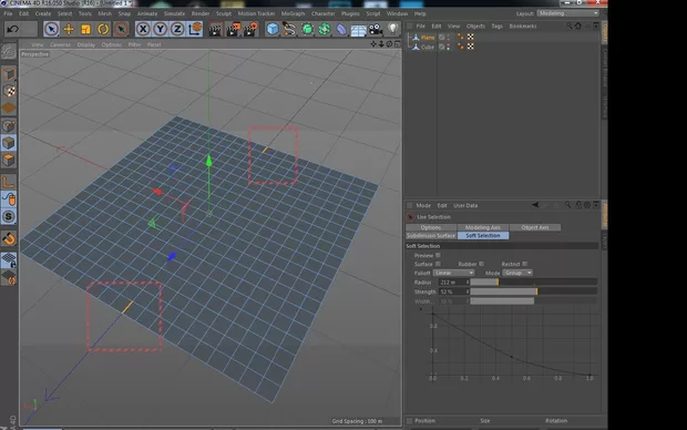 Екранна снимка към: Защо като задържам Ctrl + Shift при селектиране на втория edge, остават селектирани само двата ръба в краищата на плоскостта?