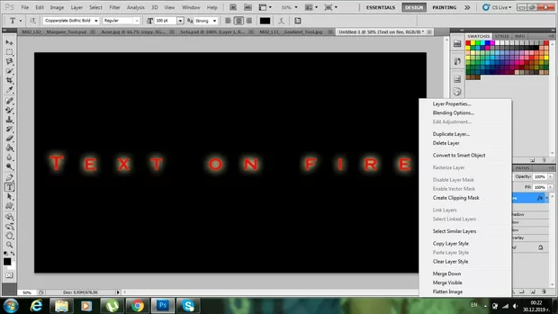 Екранна снимка към: Как да растеризирам текста?