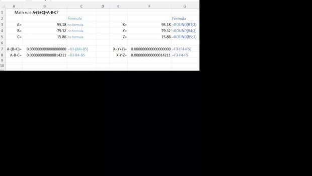 Екранна снимка към: Как Ексел спазва принципите на математиката?