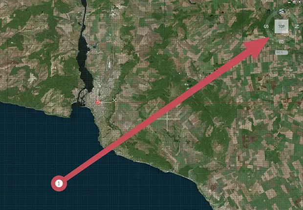 Екранна снимка към: Как да завъртя картата за да се ориентира правилно?