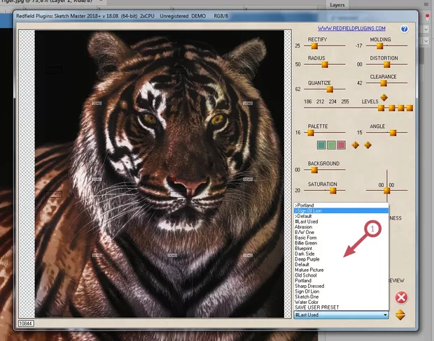 Екранна снимка към: Защо нямам:Glow Wire, Fractalius, Shketch, Lines? 