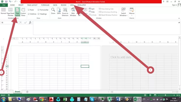 Екранна снимка към: Алтернативен метод за поставяне на воден знак в Excel