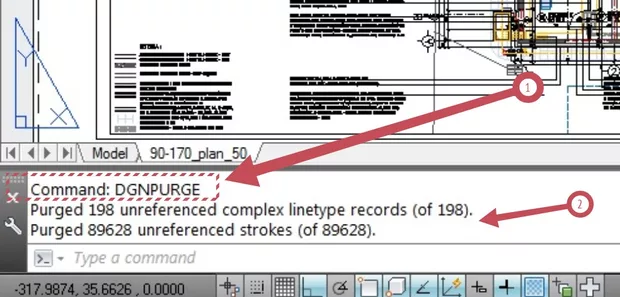 Екранна снимка към: Почистване на огромни файлове в AutoCAD
