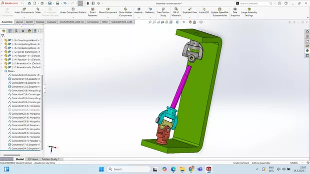 Екранна снимка към: Как се е получил този карданен вал?