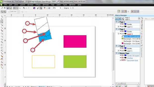 Екранна снимка към: Защо не ми се отделят изрязаните&nbsp; откъси и се загуби синият цвят на първите 2 ?<br>