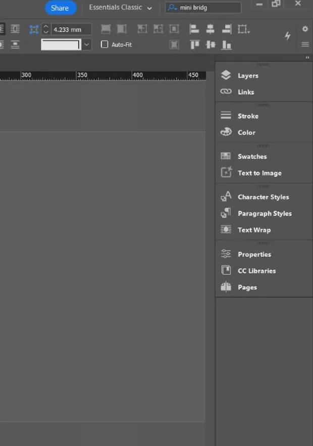 Екранна снимка към: Не го намирам Mini Bridge?Къде трябва да търся?
