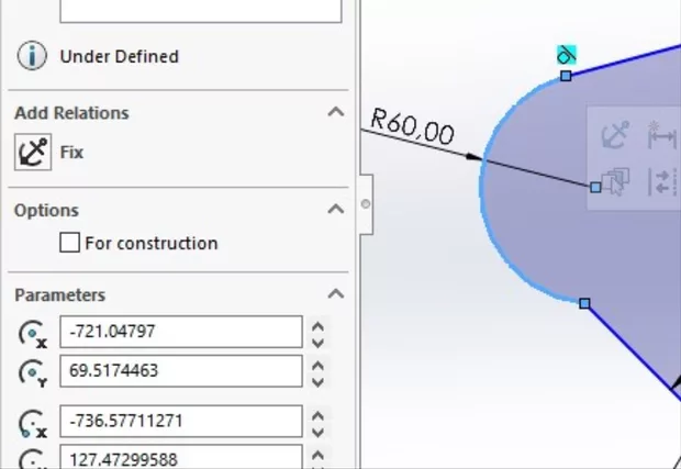 Екранна снимка към: Защо не ми се показва тангента в Add Relations ?