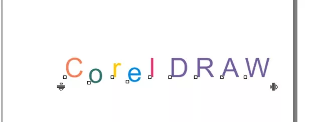 Екранна снимка към: Как да разположим буквите на текст по наш избор в Corel DRAW 12?