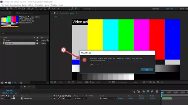 Екранна снимка към: Защо единия видео материал не може да се отвори?