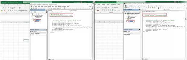 Екранна снимка към: Защо при мен визуализацията е различна (VBA за Excel/Блок-оператор With)