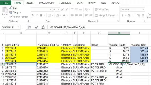 Екранна снимка към: VLOOKUP не работи! Защо?<br>
