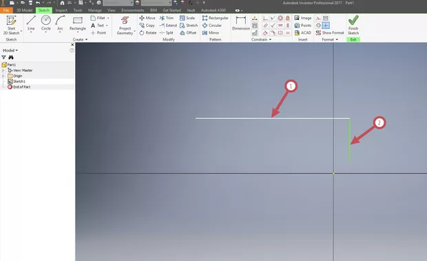 Екранна снимка към: Как да направя видима средната точка на отсечка?