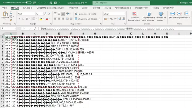 Екранна снимка към: Защо ми изкарва *csv файлът по този начин?