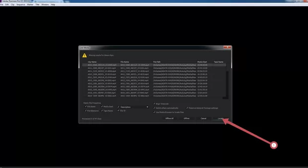 Екранна снимка към: защо премиере спря да намира папката с медия файлове?
