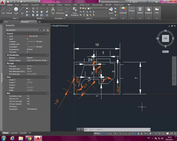 Екранна снимка към: Защо фигурата ми е извън рамката, ако съм чертала с точни стойности... явно не съм