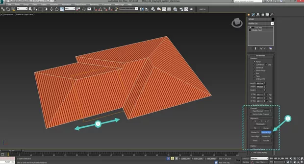 Екранна снимка към: Подравняване на текстури на сложни обекти в&nbsp;3ds Max