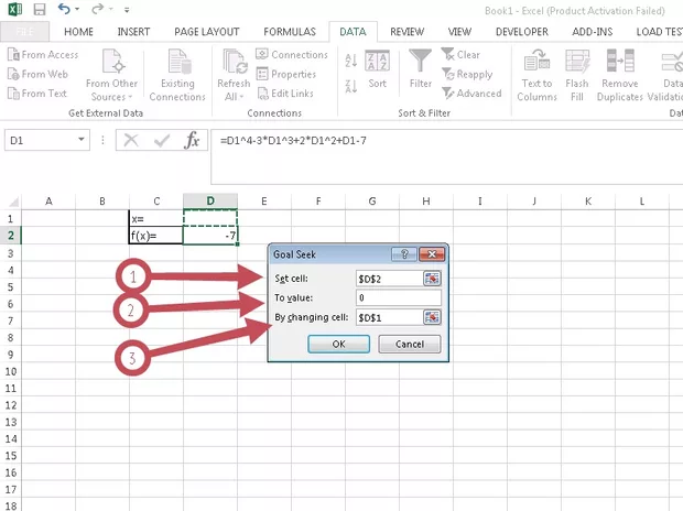 Екранна снимка към: Използване на функцията "Goal Seek"в Excel&nbsp;