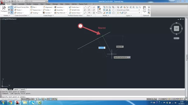 Екранна снимка към: Защо не мога да изтегля перпендикуляр от линия в произволна нейна точка?