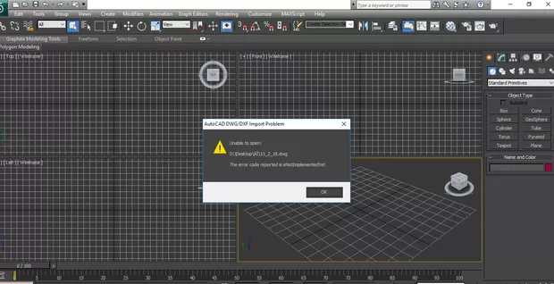 Екранна снимка към: Каква може да е причината да не се импортира dwg файл?