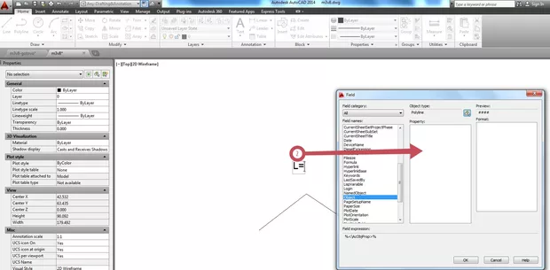 Екранна снимка към: Защо в палетата Field / Object липсват опции за избор?