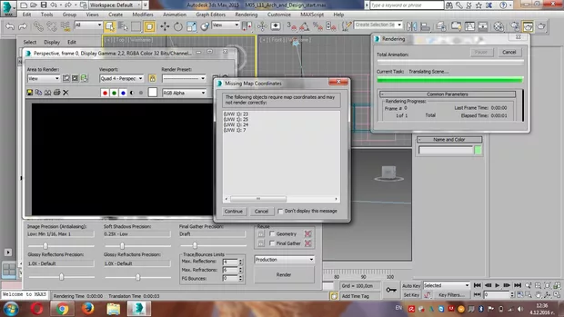 Екранна снимка към: Защо излиза това съобщение при тест рендер
