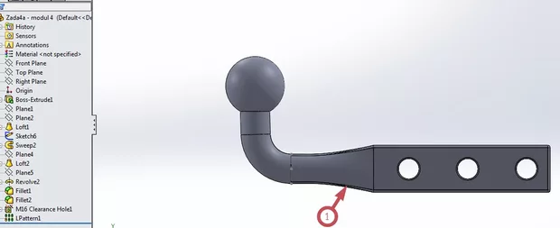 Екранна снимка към: Може ли да започна с Extruded, (от другата страна), после да продължа с Lofted през две сечения?