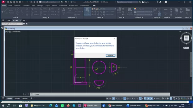 Екранна снимка към: Защо не мога да затворя файла в AutoDesk?