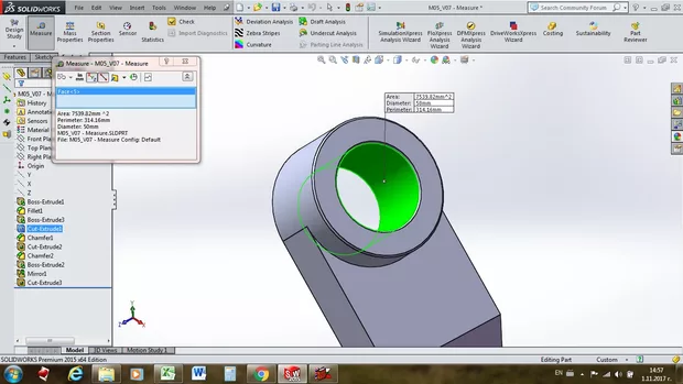 Екранна снимка към: Здравейте! Как да се разбира "периметър на отвора" - вероятно това е сумата от дължините на окръжностите в двата края на отвора?