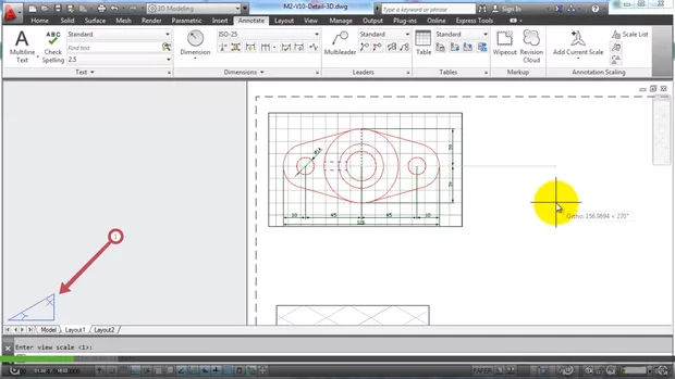 Екранна снимка към: Защо при изпълнението на командата SOLVIEW не се получава правилен поглед на разреза?