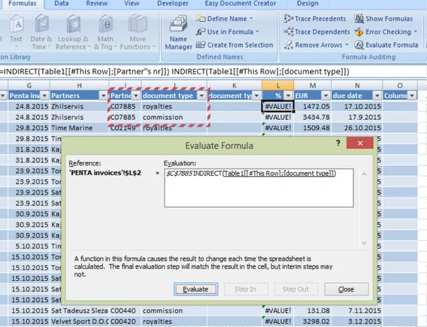 Екранна снимка към: Защо INDIRECT връща грешка #VALUE?<br>