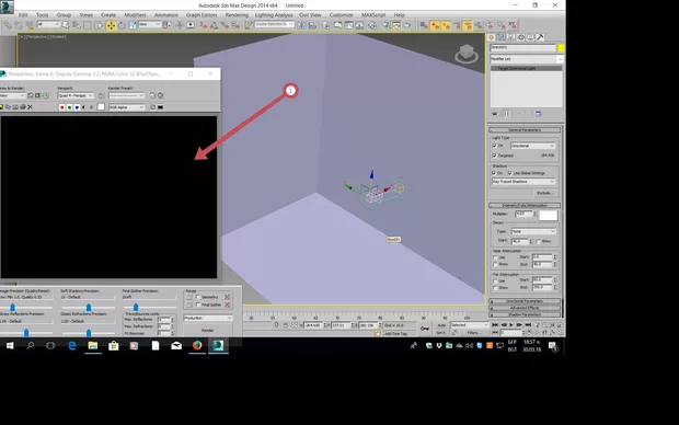 Екранна снимка към: Защо при рендера не ми излиза че свети светлината?