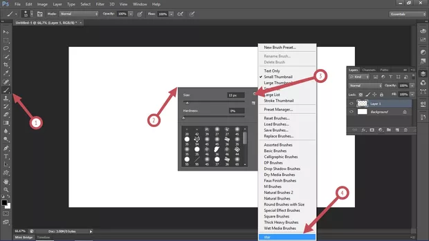 Екранна снимка към: Създаване на четка