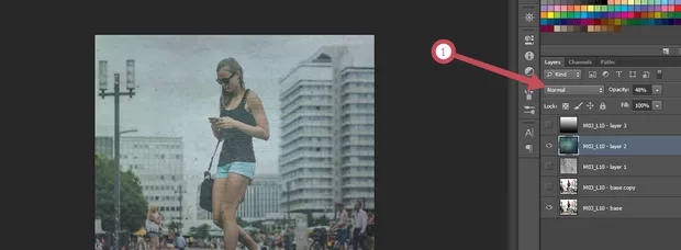 Екранна снимка към: Здравейте, имам някакъв проблем със слоевете. При първия и третия blending mode не е активно. Само при втория е. :) Каква може да е причината?<br>