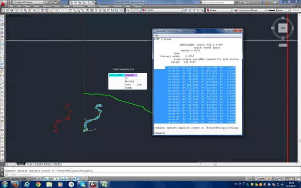 Екранна снимка към: Моя начин за чертане надлъжен профил на трасе на линеен обект - електропровод, тръбопровод. 