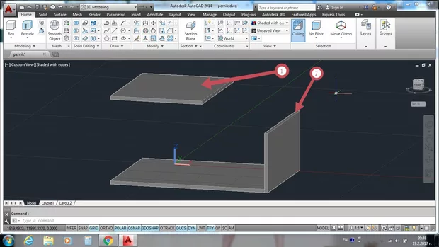 Екранна снимка към: Как  да създам с кос на тавана?