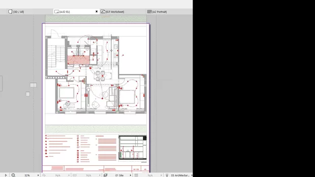 Екранна снимка към: Каква е причината archicad да не запазва същото , което му е зададено в layout?
