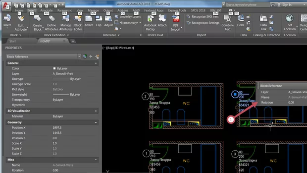 Екранна снимка към: Защо част от Block Reference се скрива?<br>